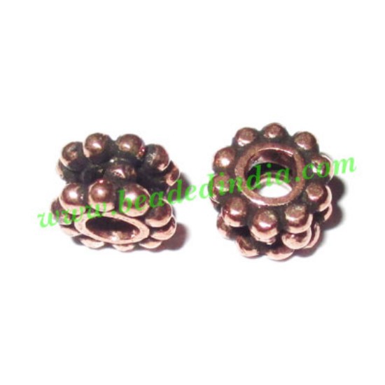 Picture of Copper Metal Beads, size: 4.5x7mm, weight: 0.8 grams.