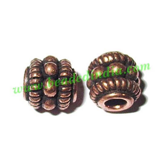 Picture of Copper Metal Beads, size: 7x7mm, weight: 1.28 grams.