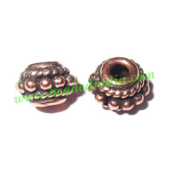 Picture of Copper Metal Beads, size: 5x7.5mm, weight: 0.81 grams.