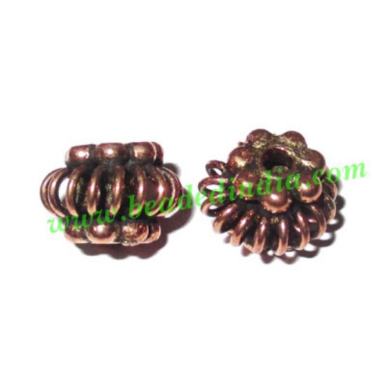 Picture of Copper Metal Beads, size: 10x13mm, weight: 3.27 grams.