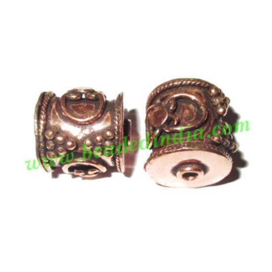 Picture of Copper Metal Beads, size: 15x16mm, weight: 5.52 grams.
