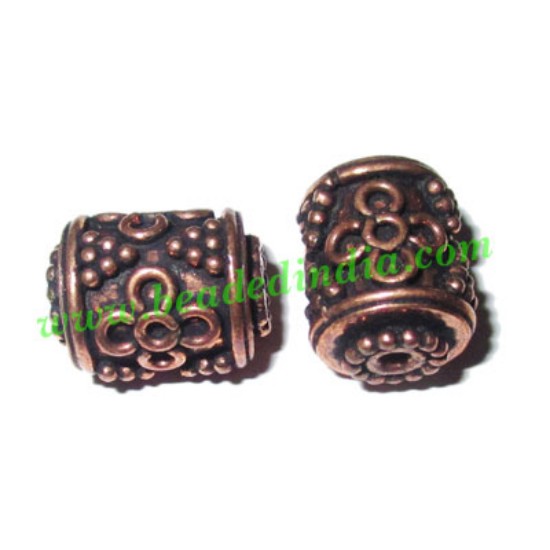 Picture of Copper Metal Beads, size: 14.5x11mm, weight: 3.87 grams.