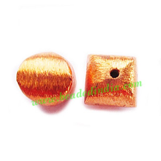 Picture of Copper Brushed Beads, size: 10x10x10mm, weight: 1.51 grams.