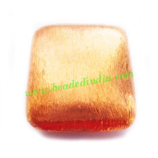 Picture of Copper Brushed Beads, size: 28.5x24.5x9mm, weight: 7.44 grams.