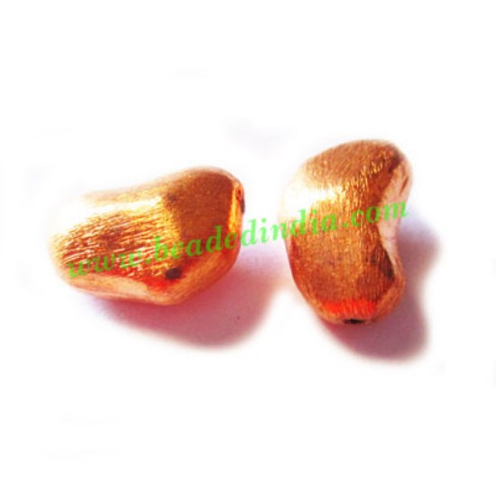Picture of Copper Brushed Beads, size: 16.5x11x9mm, weight: 2.02 grams.