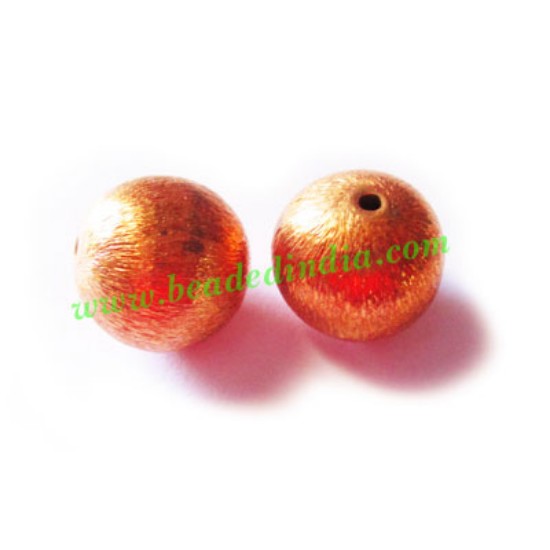 Picture of Copper Brushed Beads, size: 13mm, weight: 2.77 grams.