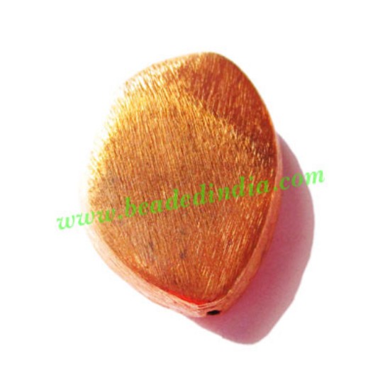 Picture of Copper Brushed Beads, size: 27x20x9.5mm, weight: 5.29 grams.