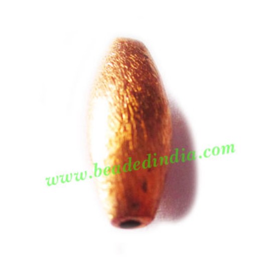 Picture of Copper Brushed Beads, size: 22x8x7mm, weight: 1.52 grams.