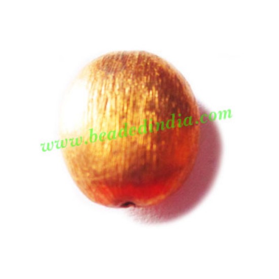 Picture of Copper Brushed Beads, size: 14.5x13x6mm, weight: 1.54 grams.