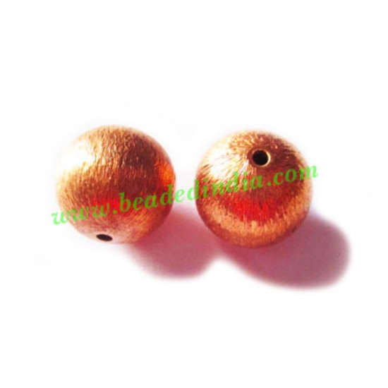 Picture of Copper Brushed Beads, size: 11mm, weight: 1.97 grams.