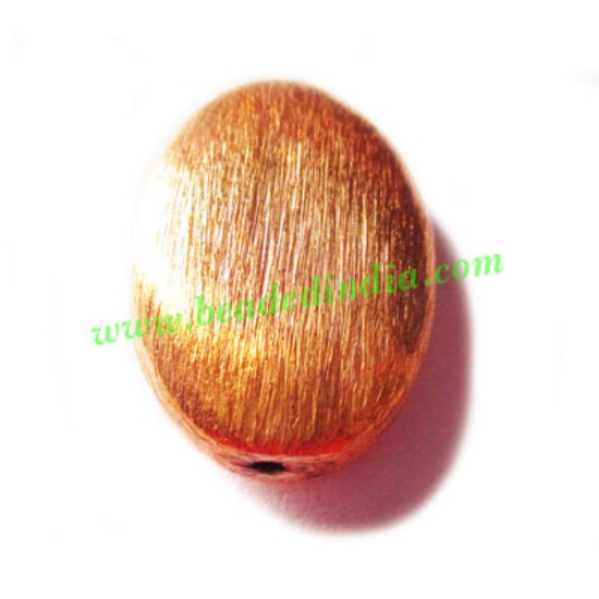 Picture of Copper Brushed Beads, size: 22x16.5x7mm, weight: 3.1 grams.