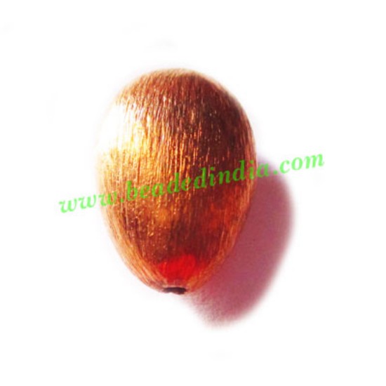 Picture of Copper Brushed Beads, size: 16x11.5x8mm, weight: 1.8 grams.