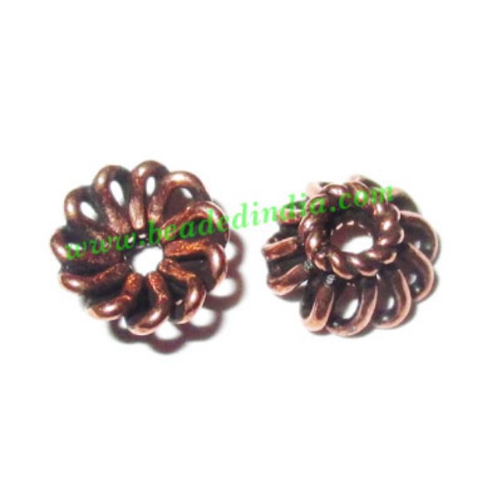 Picture of Copper Metal Caps, size: 4x7mm, weight: 0.34 grams.