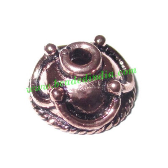 Picture of Copper Metal Caps, size: 6x13mm, weight: 1.4 grams.