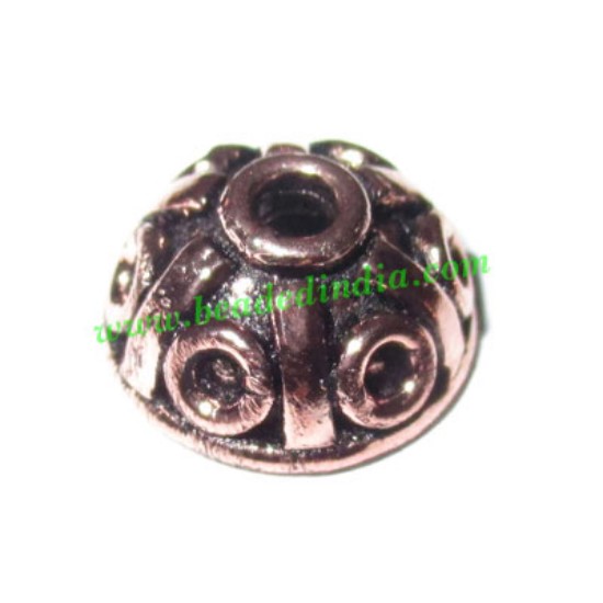 Picture of Copper Metal Caps, size: 6x11mm, weight: 1.36 grams.