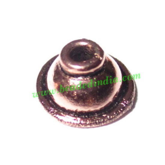 Picture of Copper Metal Caps, size: 5x9mm, weight: 0.51 grams.