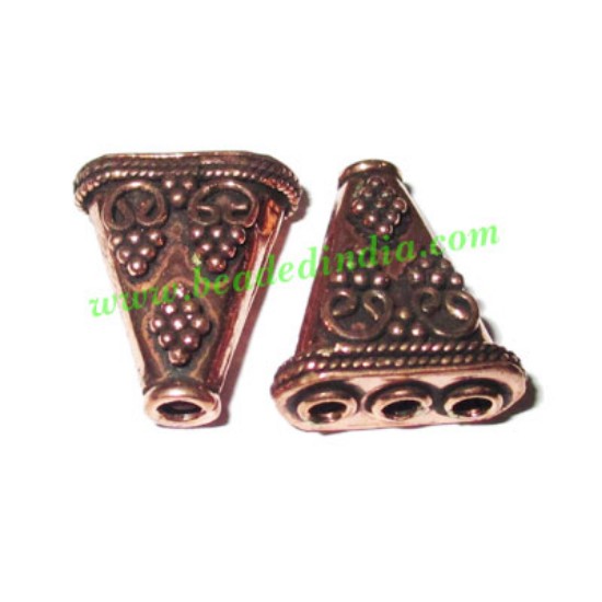 Picture of Copper Metal Cones, size: 21x18x8mm, weight: 3.72 grams.