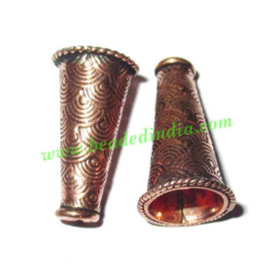 Picture of Copper Metal Cones, size: 21x12mm, weight: 1.89 grams.