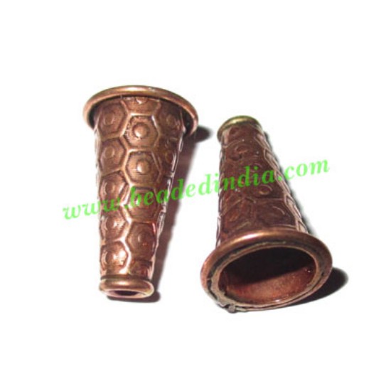 Picture of Copper Metal Cones, size: 20x12mm, weight: 2.02 grams.
