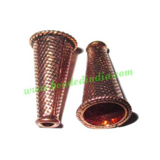 Picture of Copper Metal Cones, size: 21x12mm, weight: 2.14 grams.