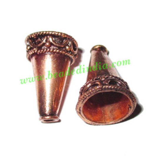 Picture of Copper Metal Cones, size: 21.5x15mm, weight: 3.25 grams.