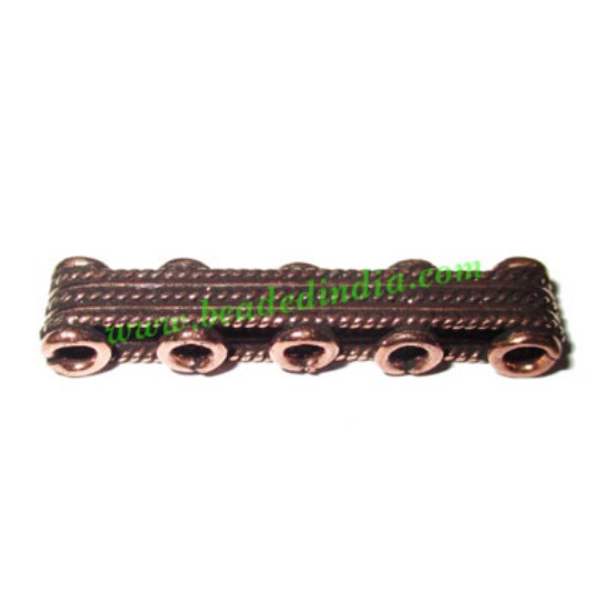 Picture of Copper Metal Spacer Bars, size: 8x6x38mm, weight: 4.4 grams.