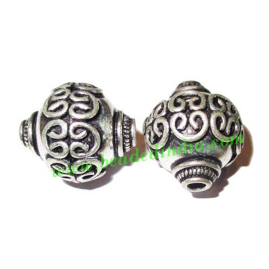 Picture of Sterling Silver .925 Fancy Beads, size: 22x18mm, weight: 7.01 grams.