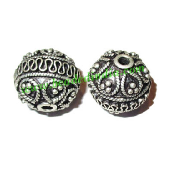 Picture of Sterling Silver .925 Fancy Beads, size: 18x18.5mm, weight: 7.01 grams.