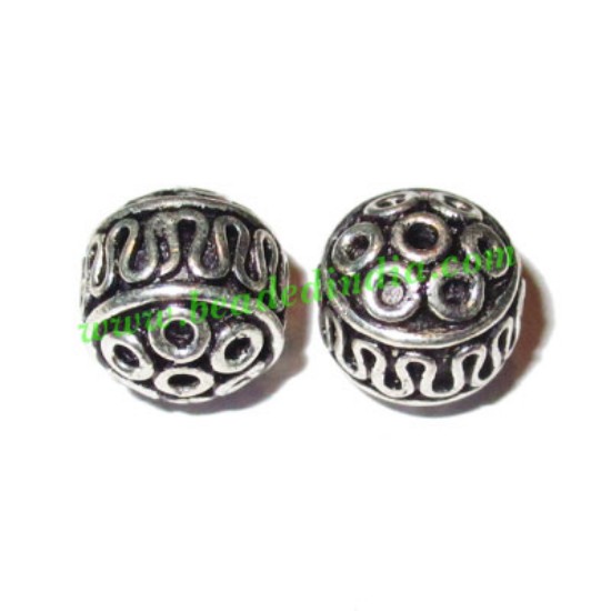 Picture of Sterling Silver .925 Fancy Beads, size: 9.5x9.5mm, weight: 1.73 grams.