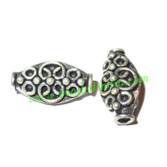 Picture of Sterling Silver .925 Fancy Beads, size: 17x9x7mm, weight: 1.87 grams.