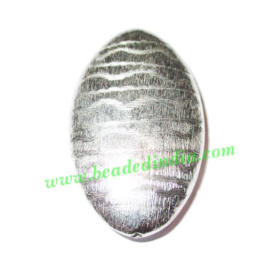 Picture of Sterling Silver .925 Brushed Beads, size: 46x27x11mm, weight: 14.45 grams.