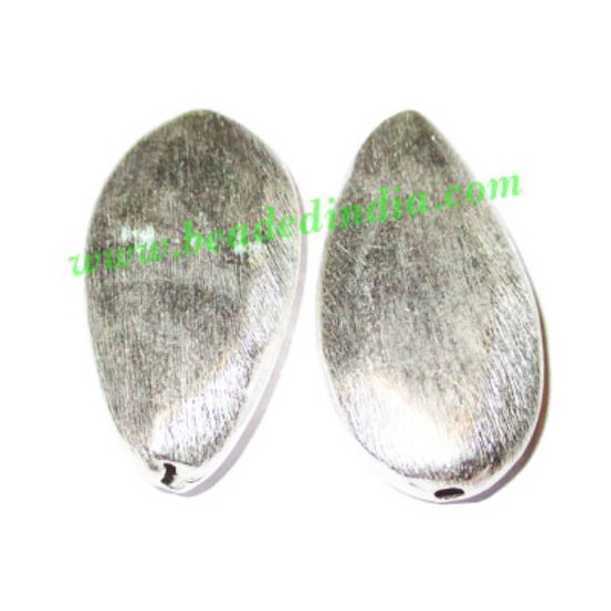 Picture of Sterling Silver .925 Brushed Beads, size: 34.5x22x9mm, weight: 8.58 grams.