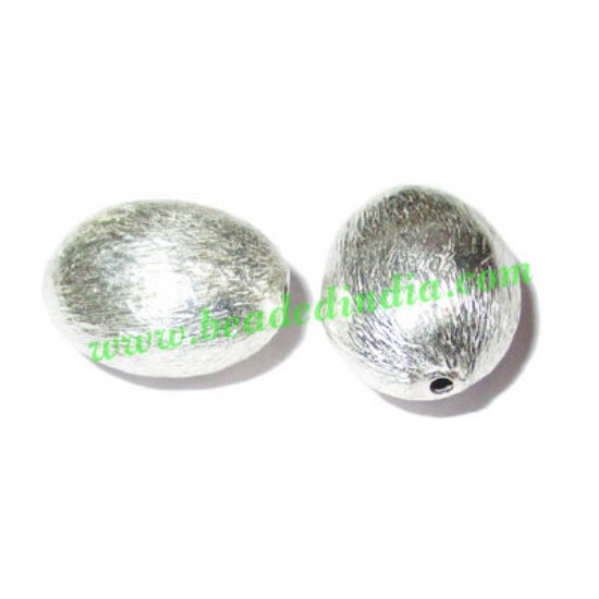 Picture of Sterling Silver .925 Brushed Beads, size: 13.5x11x9mm, weight: 1.41 grams.