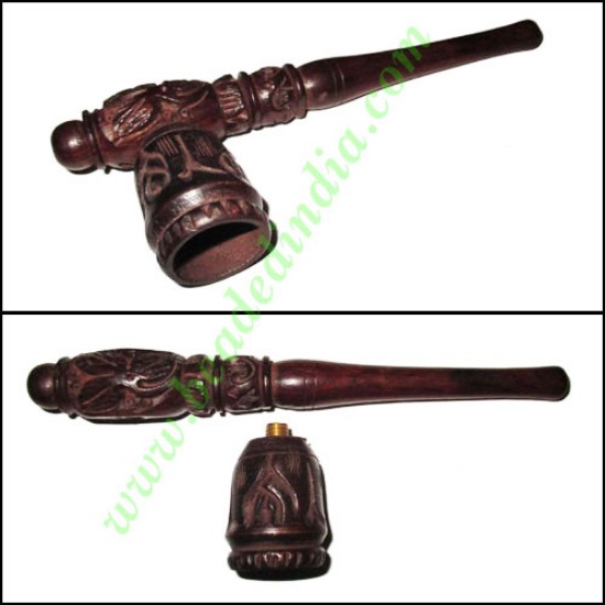 Picture of Handmade rosewood smoking pipe, size : 6.5 inch pipe