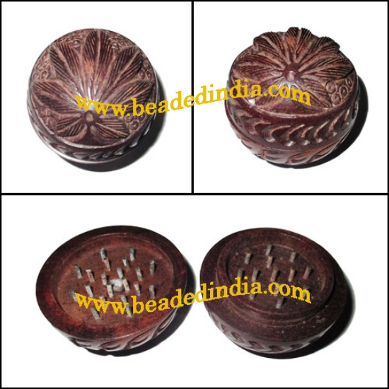 Picture of Handmade wooden smoking herb four layer grinder, size : 50mm