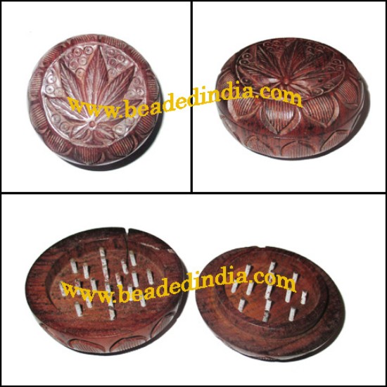 Picture of Handmade wooden smoking herb four layer grinder, size : 20x50mm