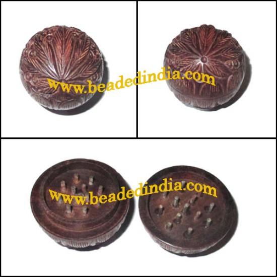 Picture of Handmade wooden smoking herb four layer grinder, size : 30mm