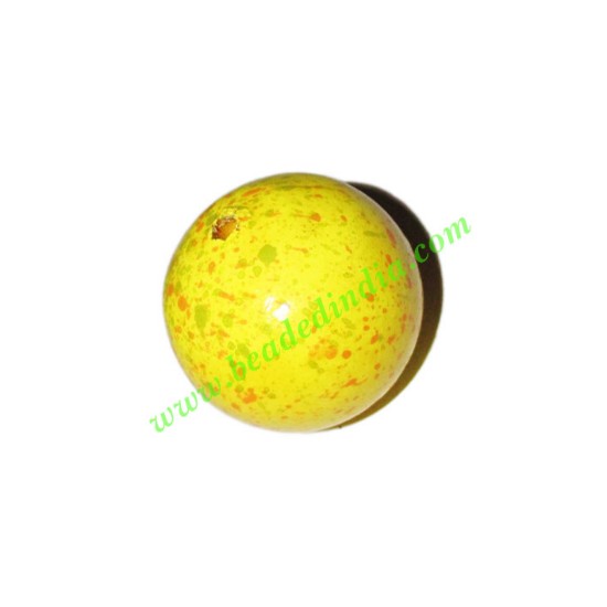 Picture of Wooden Painted Beads, Fancy Design Hand-painted beads, size 28mm, weight approx 7.27 grams