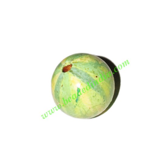 Picture of Wooden Painted Beads, Fancy Design Hand-painted beads, size 20mm, weight approx 2.95 grams