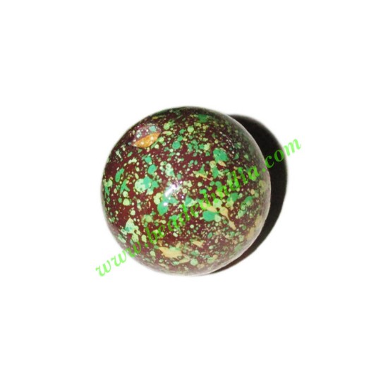 Picture of Wooden Painted Beads, Fancy Design Hand-painted beads, size 20mm, weight approx 2.95 grams