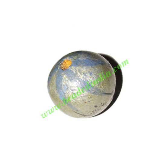 Picture of Wooden Painted Beads, Fancy Design Hand-painted beads, size 20mm, weight approx 2.95 grams