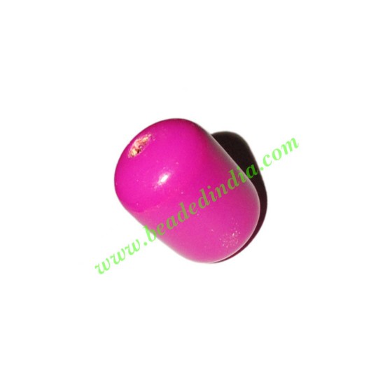 Picture of Wooden Dyed Beads, painted in one color, size 16x22mm, weight approx 2.87 grams