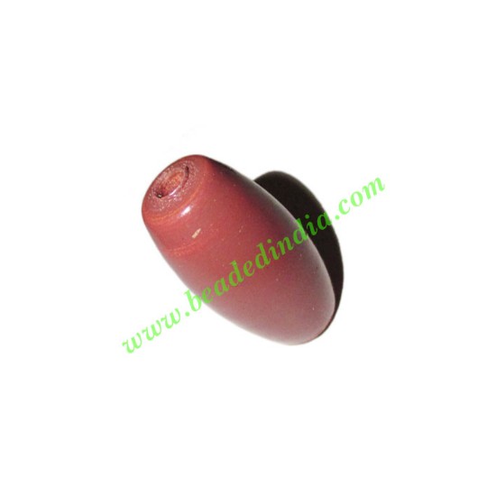 Picture of Wooden Dyed Beads, painted in one color, size 18x25mm, weight approx 2.12 grams