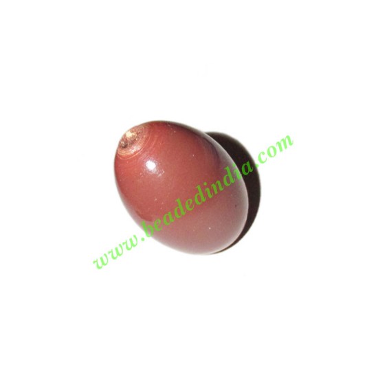 Picture of Wooden Dyed Beads, painted in one color, size 16x22mm, weight approx 2.32 grams