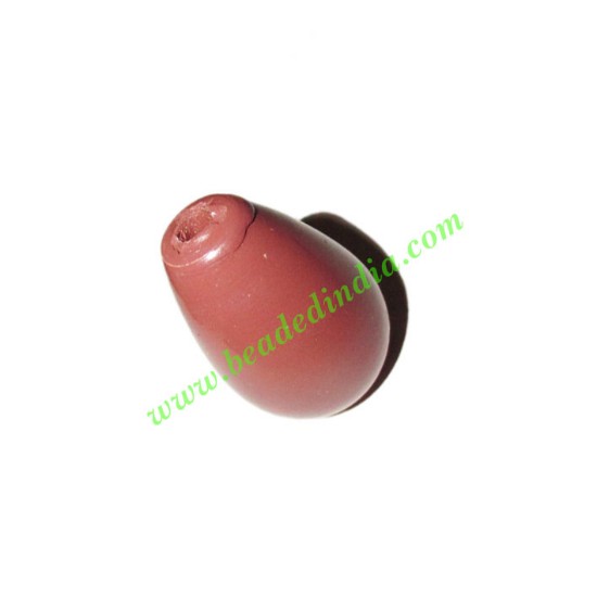Picture of Wooden Dyed Beads, painted in one color, size 16x22mm, weight approx 2.13 grams