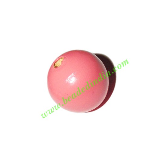 Picture of Wooden Dyed Beads, painted in one color, size 15mm, weight approx 1.48 grams