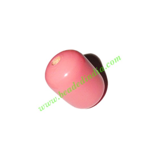 Picture of Wooden Dyed Beads, painted in one color, size 16x22mm, weight approx 2.87 grams