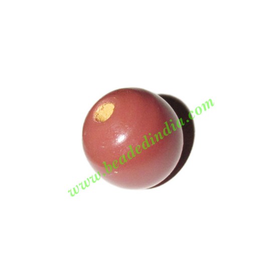 Picture of Wooden Dyed Beads, painted in one color, size 15mm, weight approx 1.48 grams