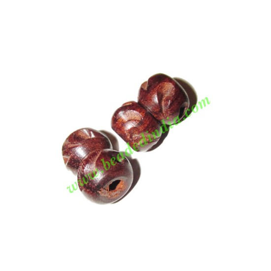 Picture of Rosewood Beads, Handcrafted designs, size 11x17mm, weight approx 1.4 grams