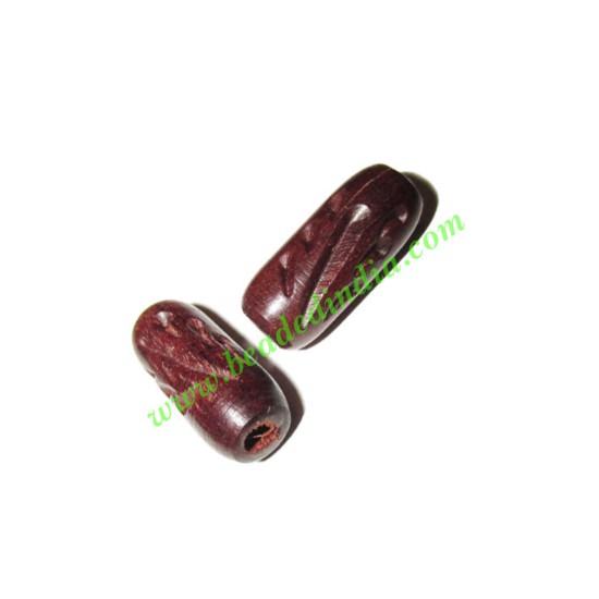 Picture of Rosewood Beads, Handcrafted designs, size 9x20mm, weight approx 1.2 grams